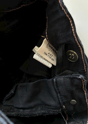 4 Yaş Beden siyah Renk Siyah Erkek Çocuk Denim Pantolon