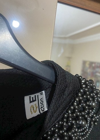 44 Beden Zincir Detaylı Siyah Gotik Uzun Elbise