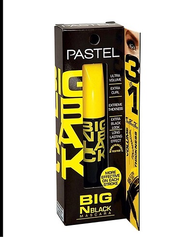 Pastel Pastel Big NBlack maskara yeni etiketli