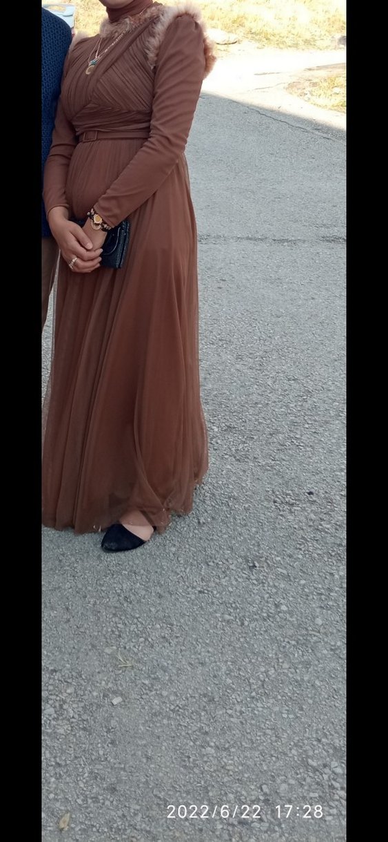 uzun tesettür elbise - Görsel 2