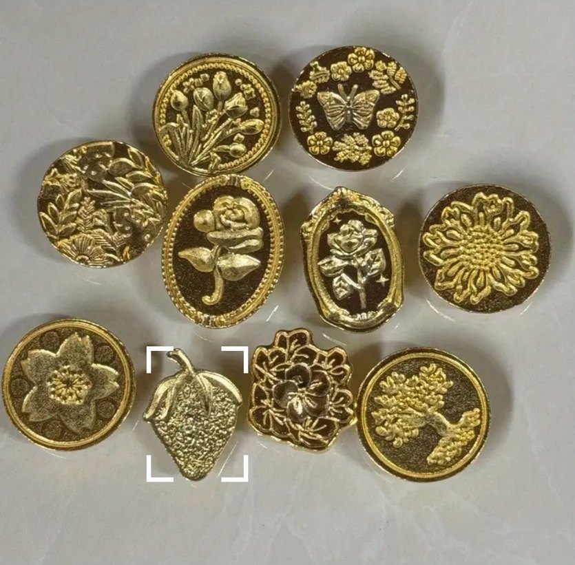 10 adet pirinç mühür damga başlığı - Görsel 2