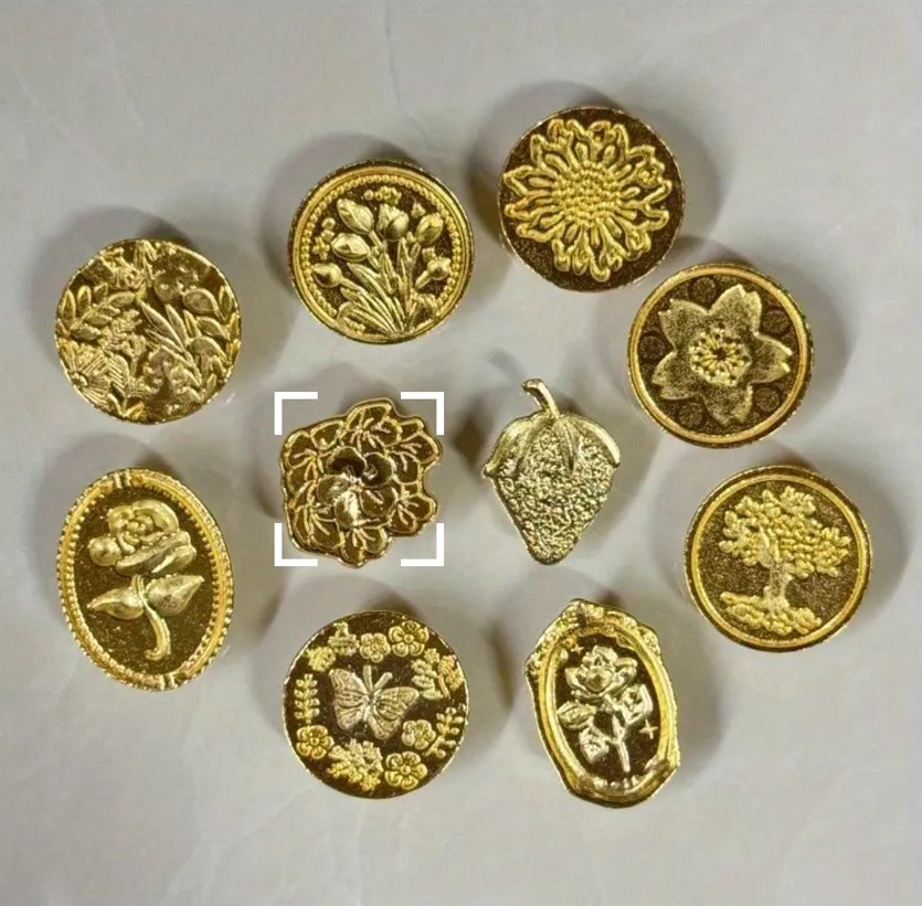 10 adet pirinç mühür damga başlığı - Görsel 3