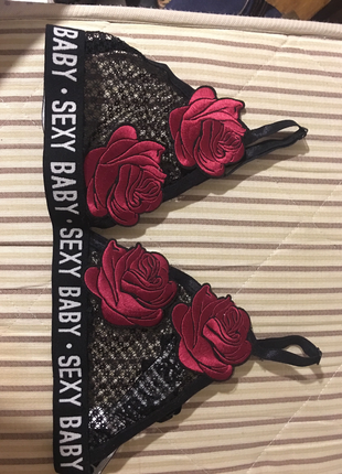 universal Beden Siyah bralet