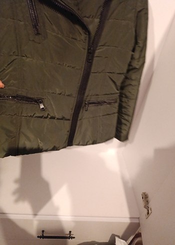 Kahverengi Kemerli Biker Kadın Ceket. mont sıfır ayarında - Görsel 7