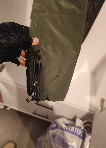 Kahverengi Kemerli Biker Kadın Ceket. mont sıfır ayarında - Görsel 3