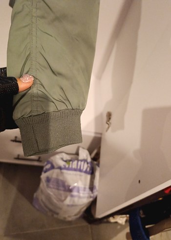 Kadın Haki Fermuarlı Rahat Ceket - Görsel 5