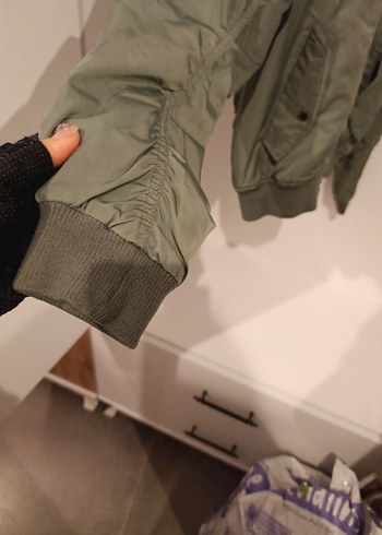 Kadın Haki Fermuarlı Rahat Ceket - Görsel 2