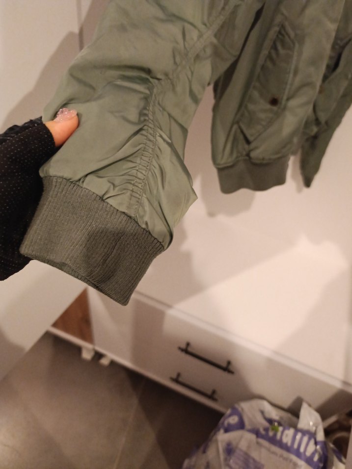 Kadın Haki Fermuarlı Rahat Ceket - Görsel 2