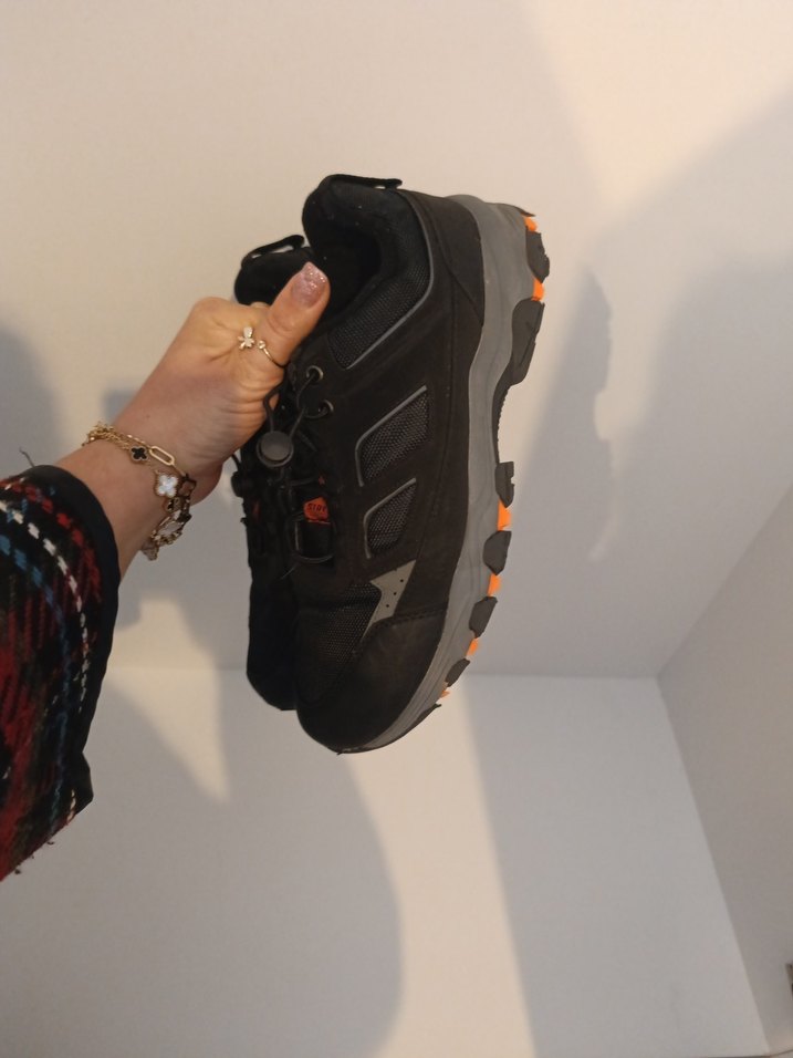 Siyah Erkek Outdoor Spor Ayakkabı Velcro - Görsel 4