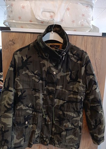 Düğmeli Kamuflaj Kadın Ceket - Görsel 7