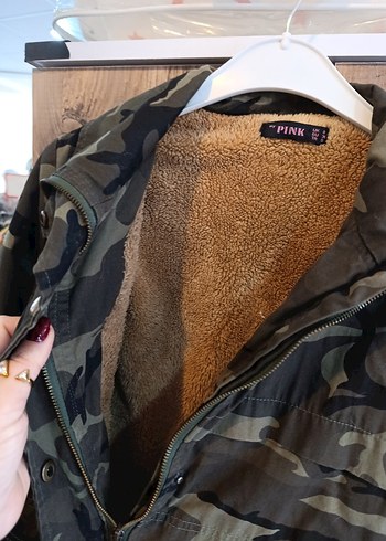 Düğmeli Kamuflaj Kadın Ceket - Görsel 8