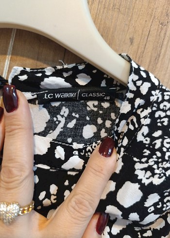 Gri Desenli Uzun Kollu Salaş Bluz - Görsel 2