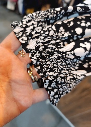 Gri Desenli Uzun Kollu Salaş Bluz - Görsel 3