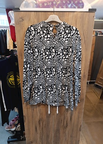 Gri Desenli Uzun Kollu Salaş Bluz - Görsel 5