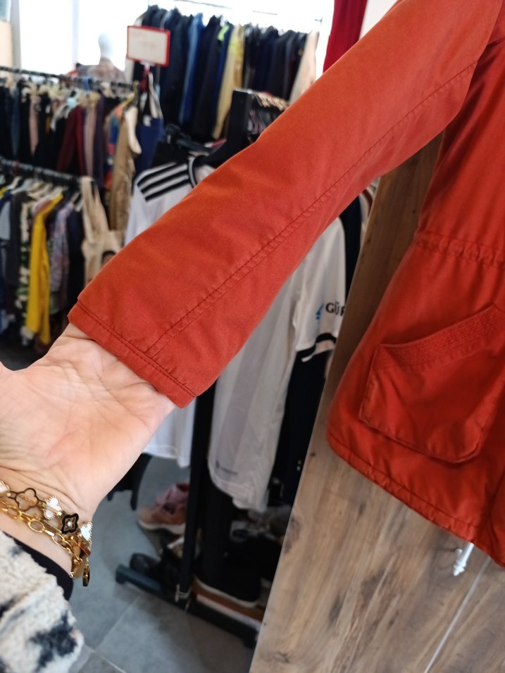 Kürklü Kırmızı Kadın Kışlık Ceket - Görsel 2