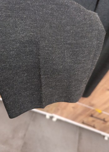 Gri Keten Kemerli Rahat Kesim Erkek Pantolon - Görsel 6