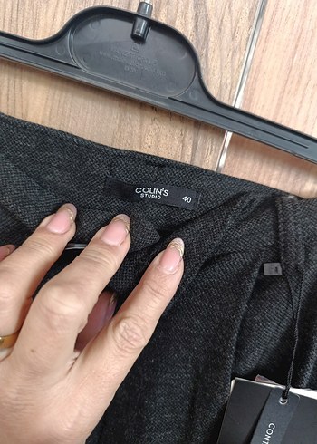 Gri Keten Kemerli Rahat Kesim Erkek Pantolon - Görsel 4