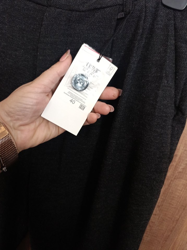 Gri Keten Kemerli Rahat Kesim Erkek Pantolon - Görsel 5