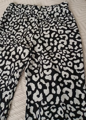 xl Beden Desenli İspanyol Paça Pantolon