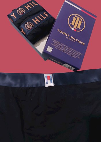 Tommy Hilfiger Erkek Siyah Baskılı Boxer - Görsel 2