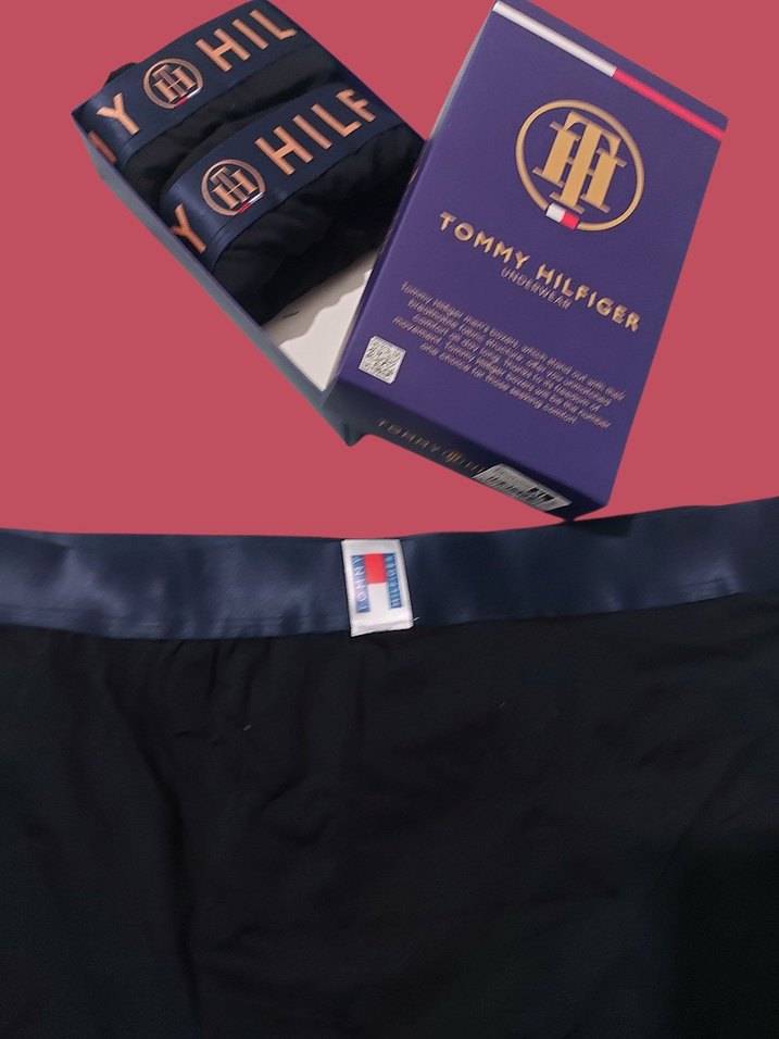 Tommy Hilfiger Erkek Siyah Baskılı Boxer - Görsel 2