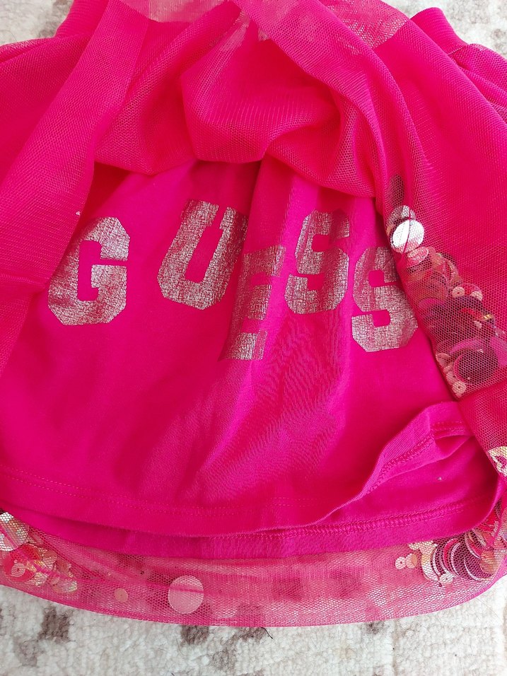 Pembe Payetli Nakışlı Kız Etek - Görsel 3