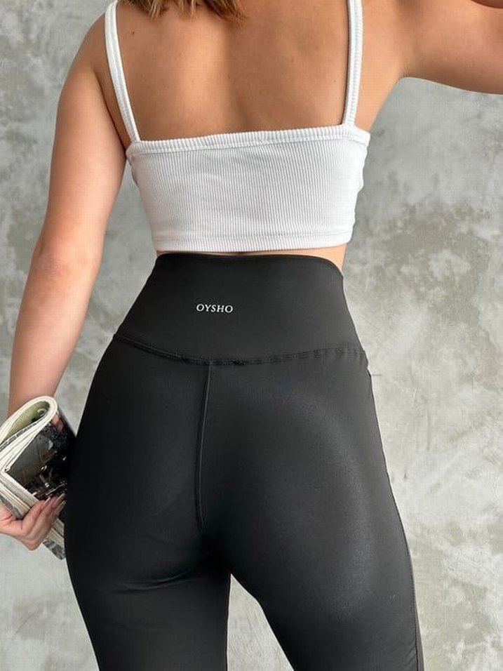 Siyah Kadın sardonlu İspanyol Paça Pantolon - Görsel 2