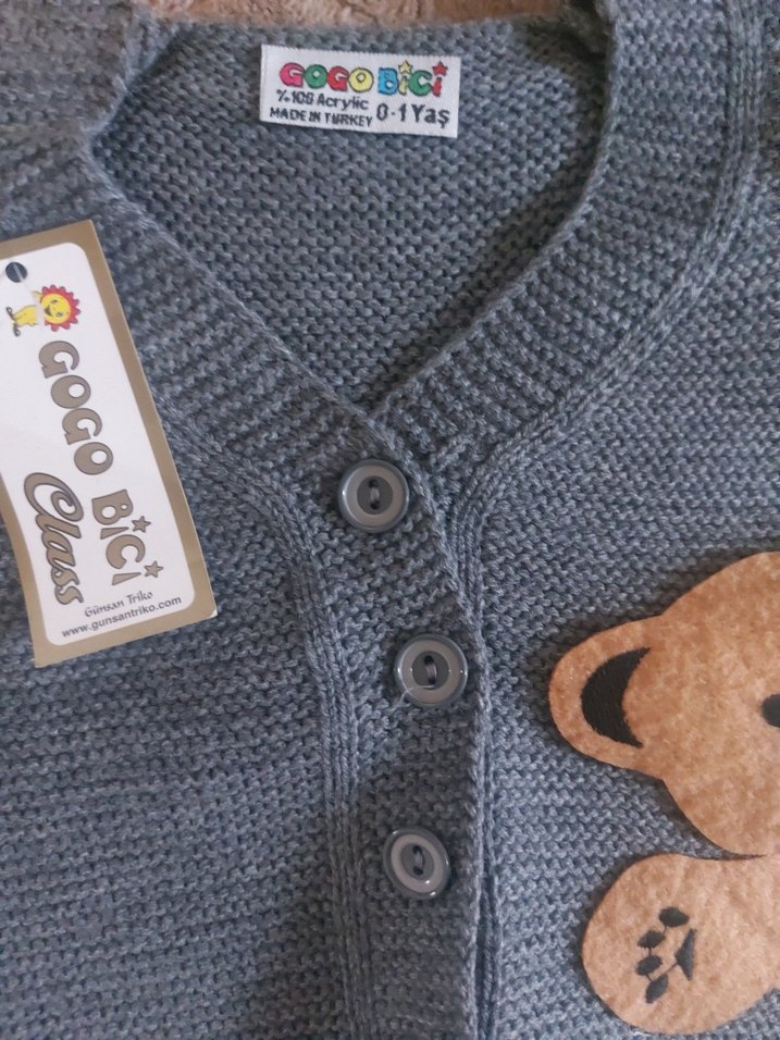 Renkli Baskılı Erkek Bebek Triko Takım - Görsel 2