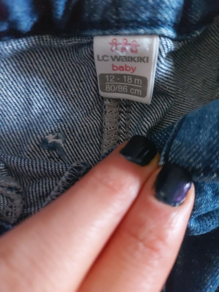 Düğmeli Erkek Çocuk Mavi Kot Pantolon - Görsel 3