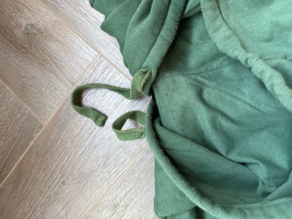 Yeşil Nakışlı Kapüşonlu Sweatshirt - Görsel 5