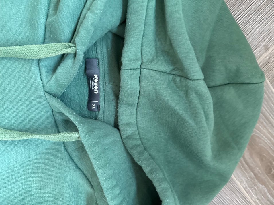 Yeşil Nakışlı Kapüşonlu Sweatshirt - Görsel 4