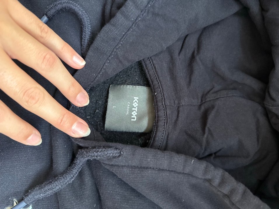 Nakışlı Lacivert Kapüşonlu Erkek Sweatshirt - Görsel 2