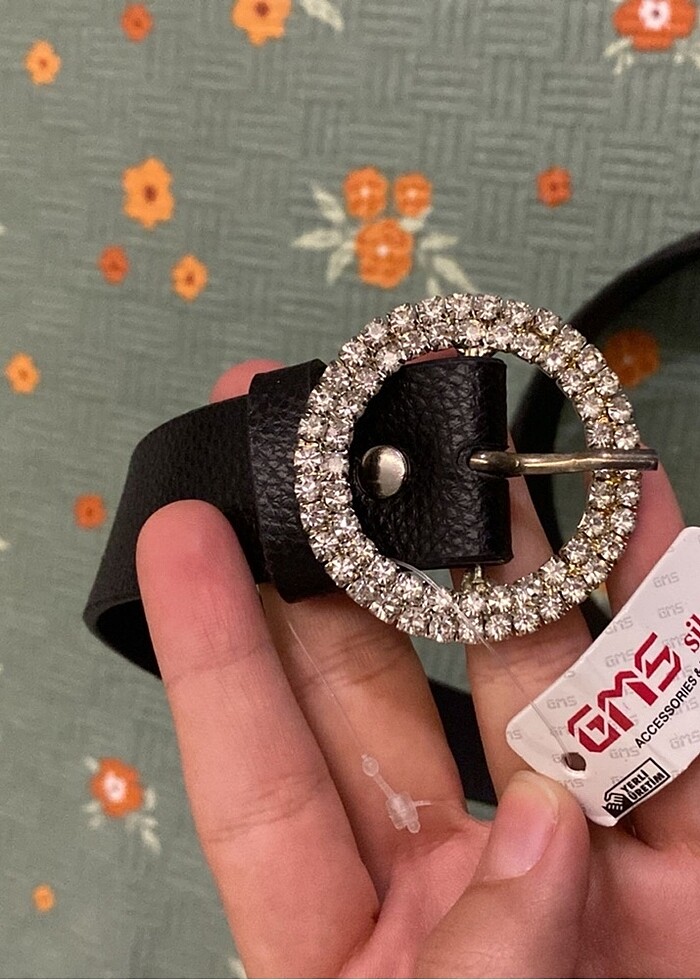 Suni Deri Taşlı Kemer - Görsel 2