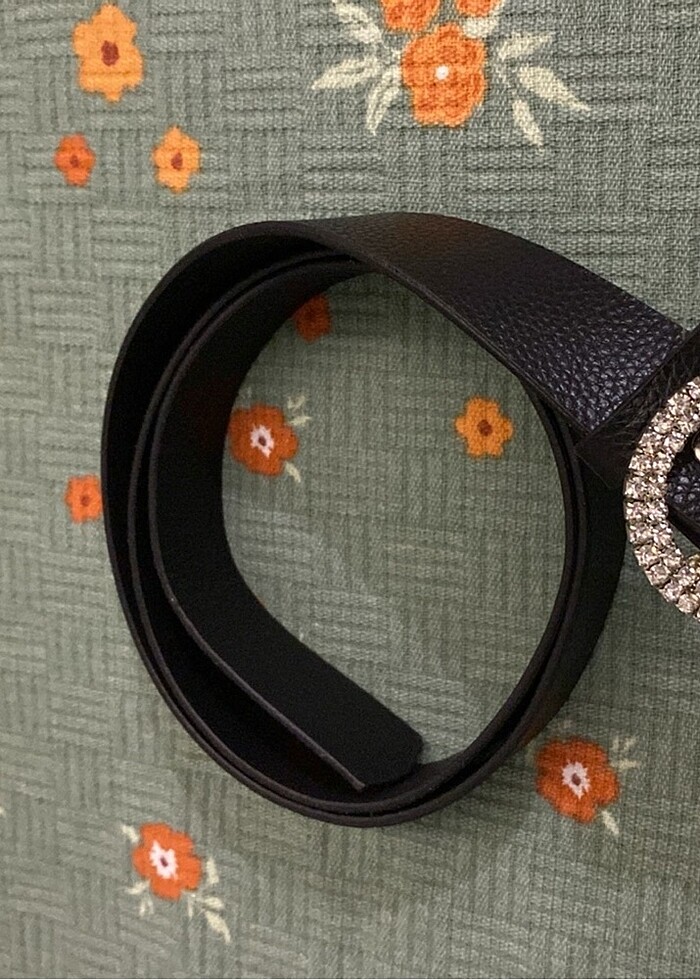 Suni Deri Taşlı Kemer - Görsel 4