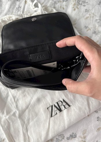 Zara zara boncuklu zımbalı çanta