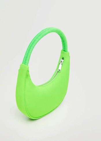 mango neon yeşil çanta