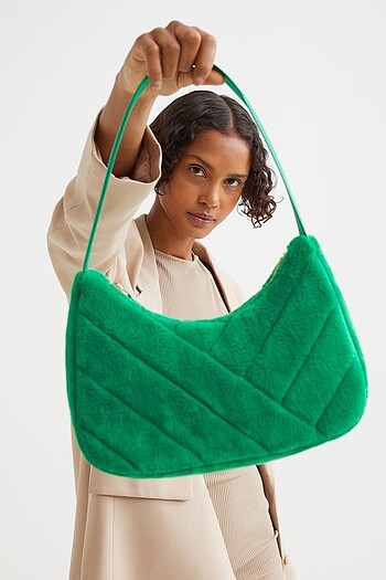 H&M kadın yeşil çanta