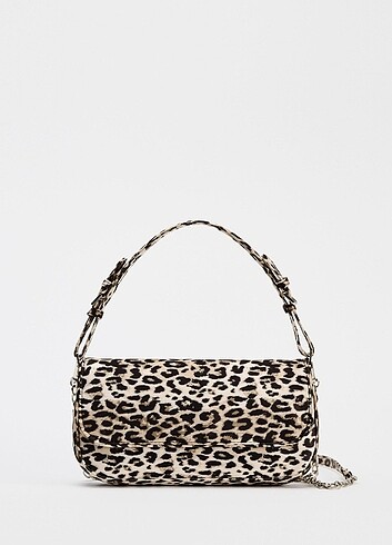 Zara Zara saten leopar çanta