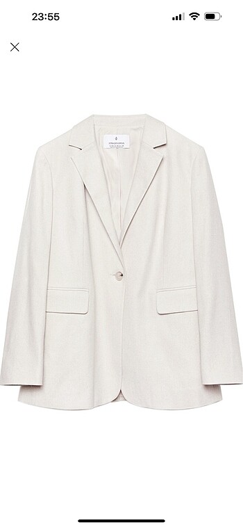 Stradivarius keten karışımlı blazer ceket