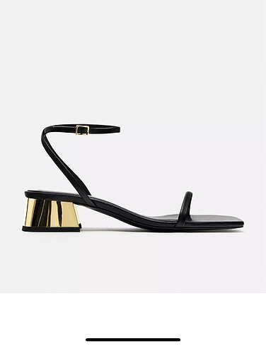 Zara parlak topuklu sandalet