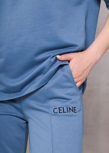 Celine Mavi Kadın Penye Eşofman Takım, Pijama Takım