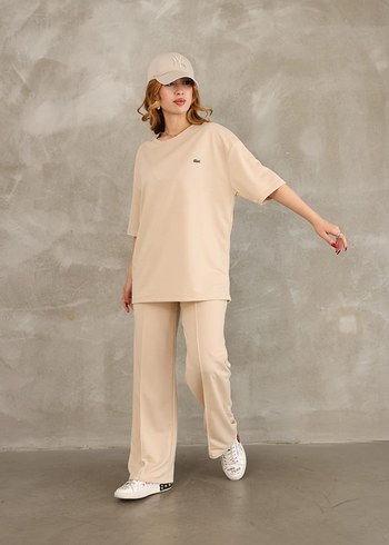Bej Kadın Penye Eşofman Takım, Pijama Takım