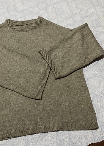 Bej Kadın Triko Bisiklet Yaka Kazak - Görsel 2