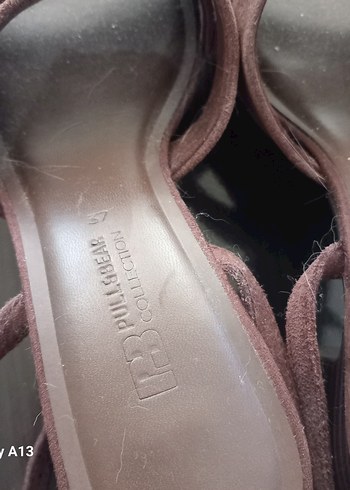 Deri Kahverengi Platform Topuklu Sandalet - Görsel 5