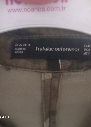 ZARA Kadın Kamuflaj Düğmeli Rahat Ceket - Görsel 4