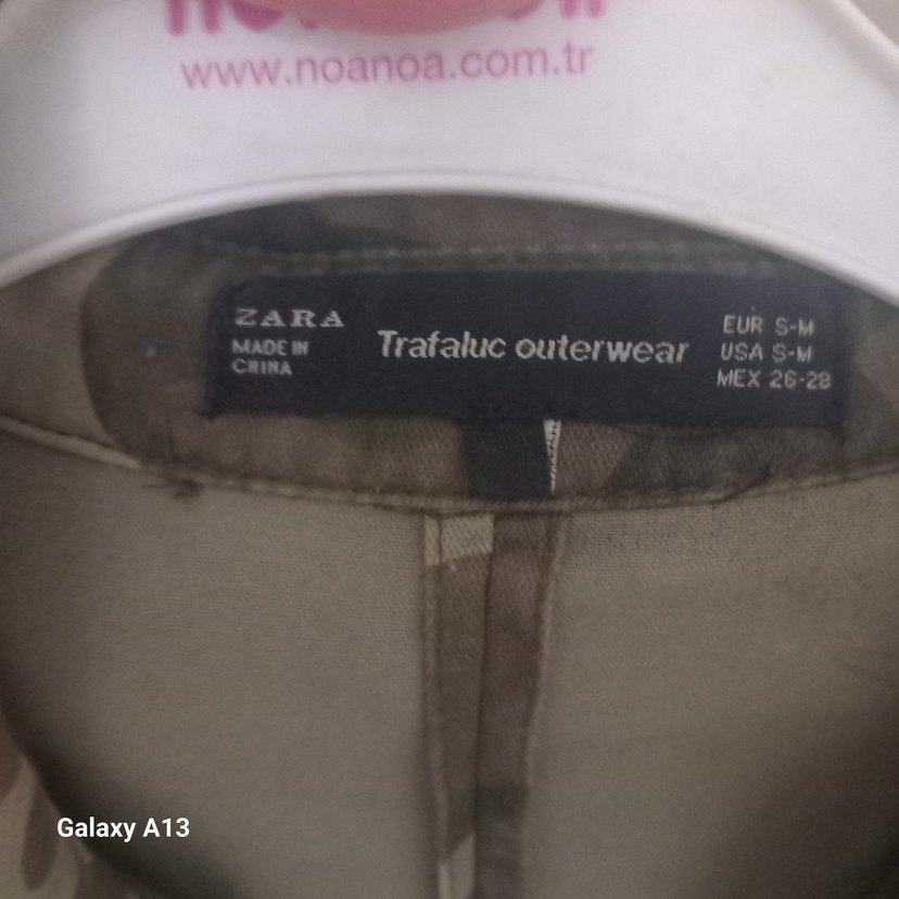 ZARA Kadın Kamuflaj Düğmeli Rahat Ceket - Görsel 4