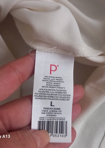 Penti V-Yaka  Uzun Kollu Tişört - Görsel 5