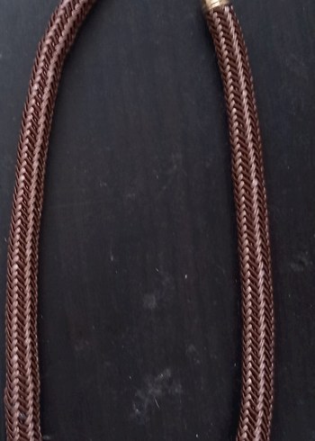 Kahverengi  Boncuklu Bohem Kolye - Görsel 2