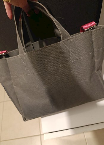 Lumberjack Knvs Bon Kl 5FX Gri Kadın Kol Çantası - Görsel 7