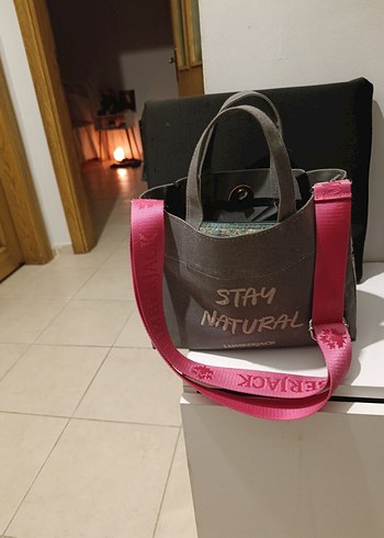 Lumberjack Knvs Bon Kl 5FX Gri Kadın Kol Çantası - Görsel 5